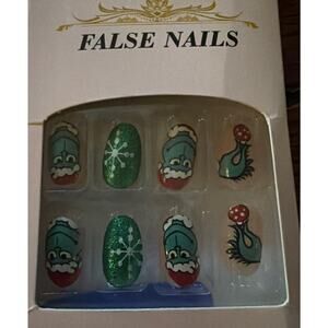 the grinch press on nails 24 pcs natural New